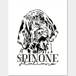 Funny Proud Spinone Italiano dog portrait Posters and Art
